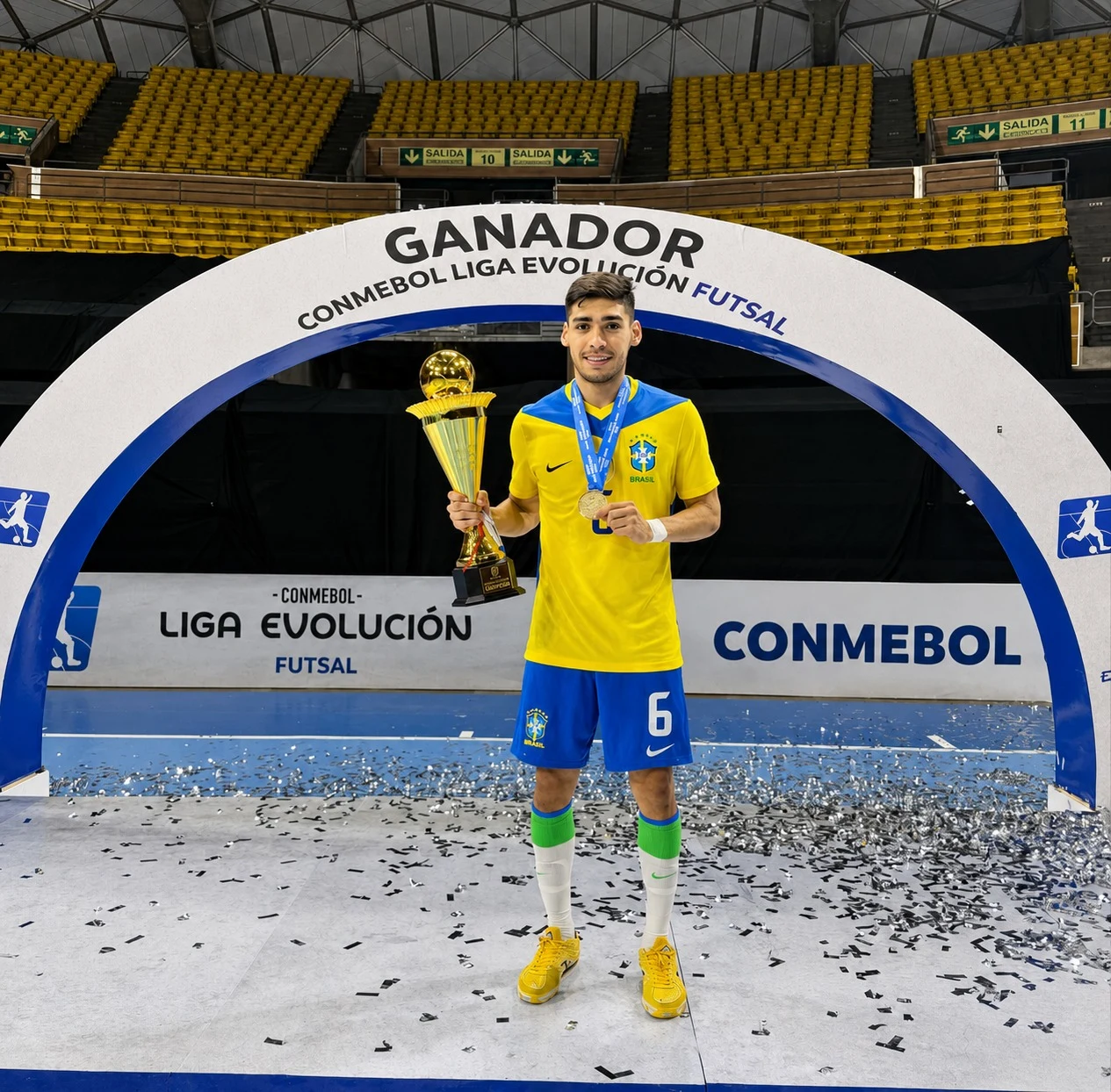 Quixeré com troféu CONMEBOL